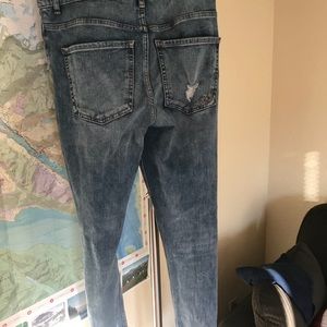 Express high waisted ripped jeans